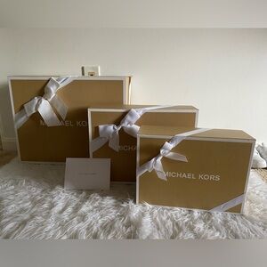 Michael Kors Gift Boxes with White Ribbons (3)